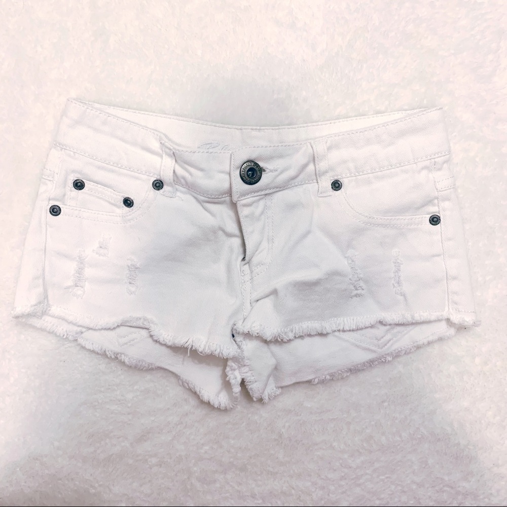 Blue Asphalt White Jean Shorts